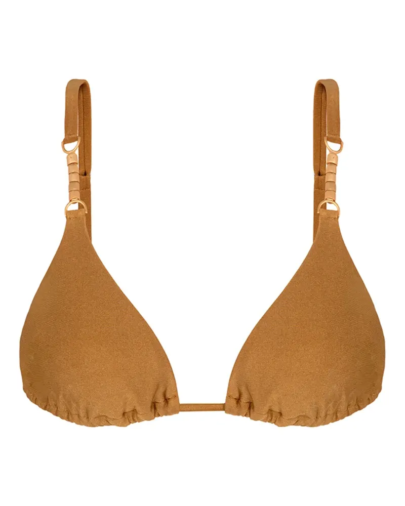 Lenny Niemeyer Cortininha Triangel-Bikinioberteil mit Perlenriemen - Gelb Gelb