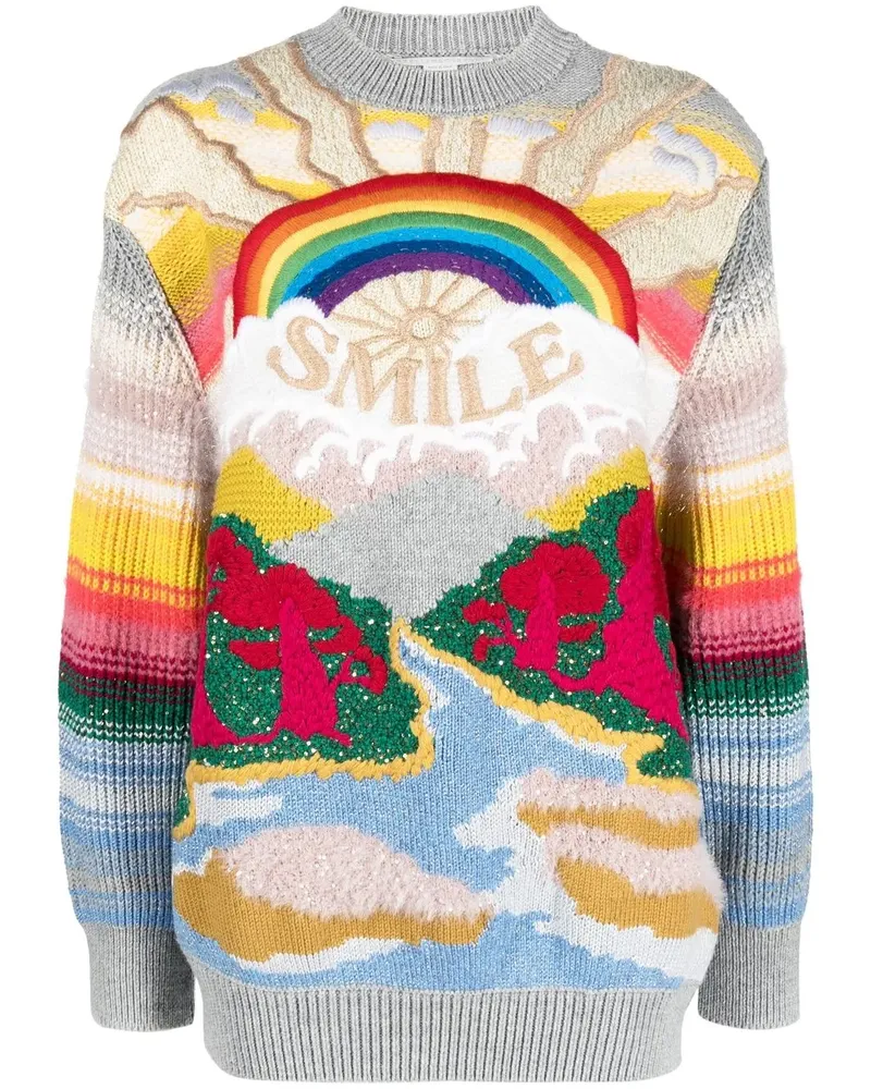 Stella McCartney Intarsien-Pullover - Grau Grau