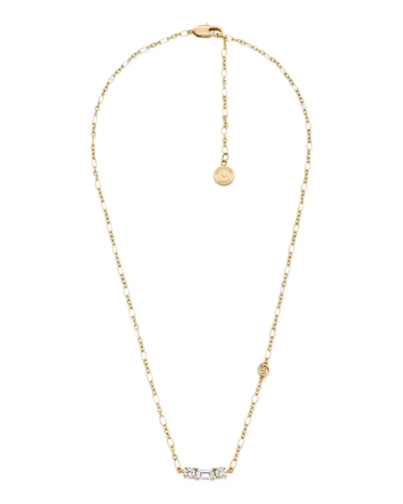 Michael Kors crystal-embellished logo-charm necklace - Gold Gold