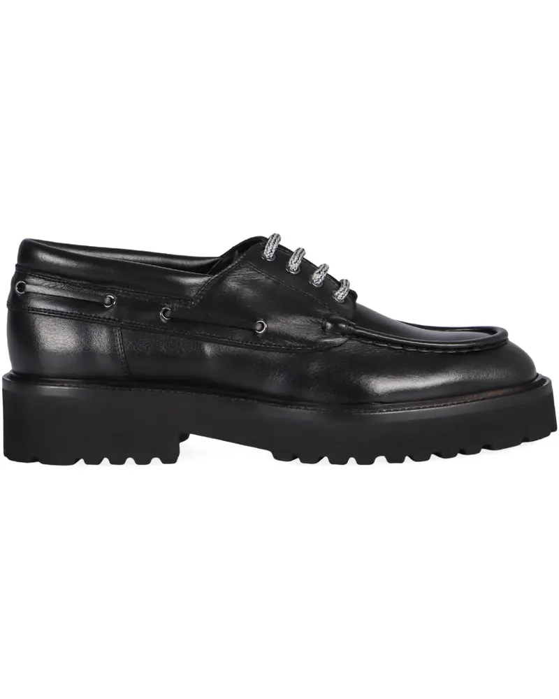 Doucal´s Loafer mit Schnürdetail - Schwarz Schwarz