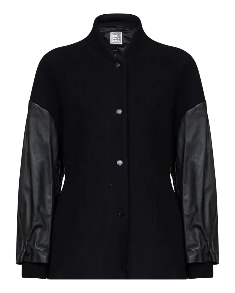 Totême varsity wool jacket black - Schwarz Schwarz