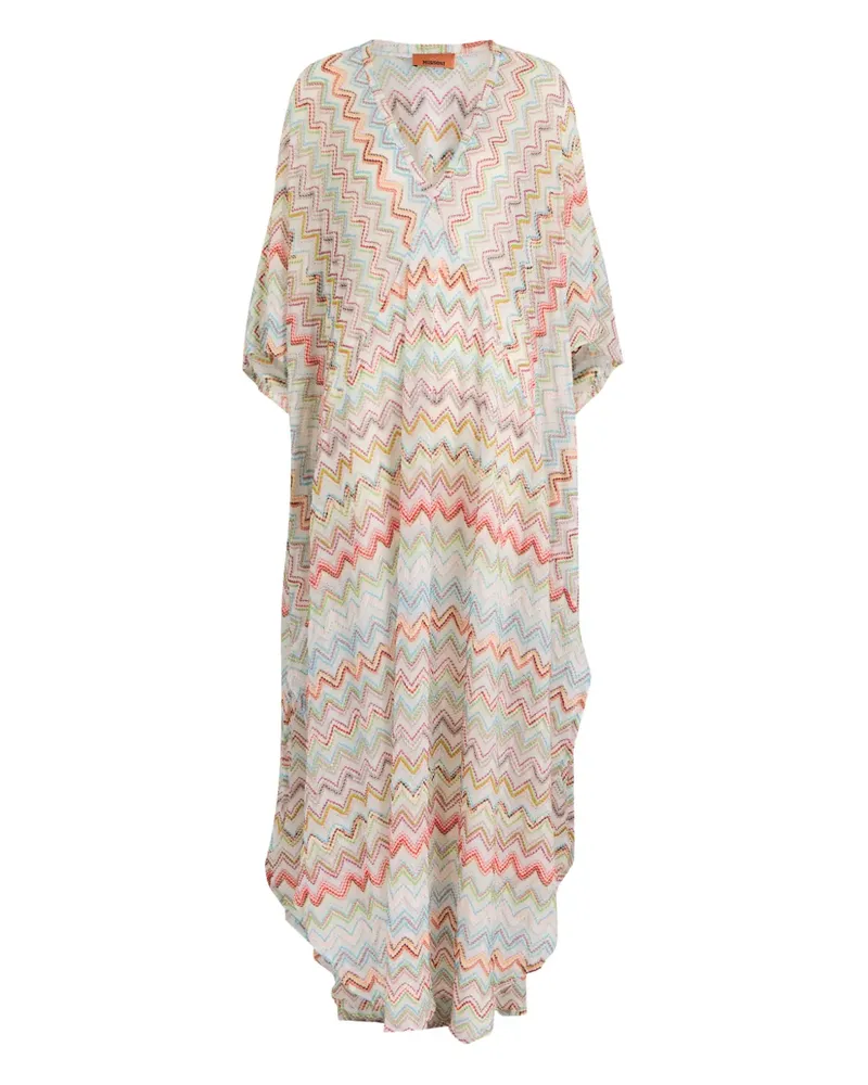 Missoni V-neck chevron beach cover-up - Weiß Weiß