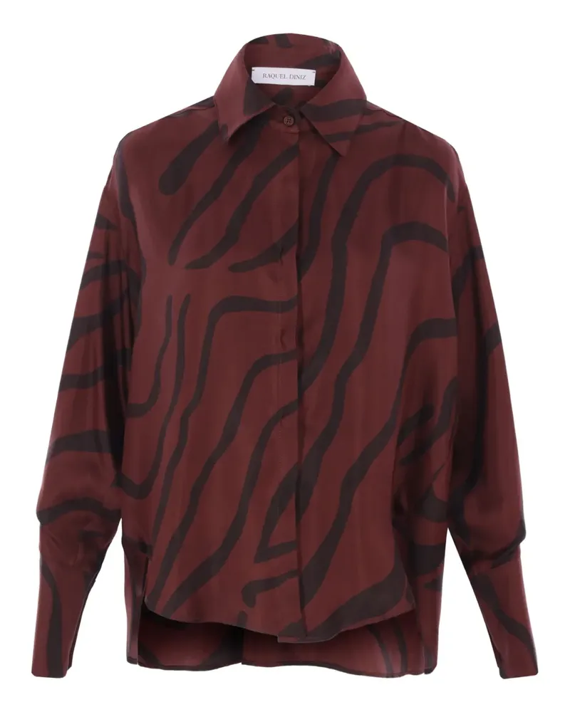 Raquel Diniz Hemd mit Zebra-Print - Rot Rot