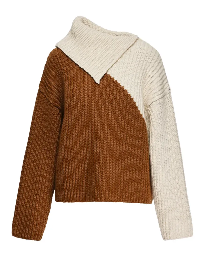Essentiel Kolorama Pullover mit Oversized-Ausschnitt - Braun Braun