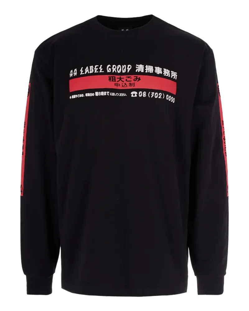 44 LABEL GROUP graphic crewneck knitwear - Schwarz Schwarz