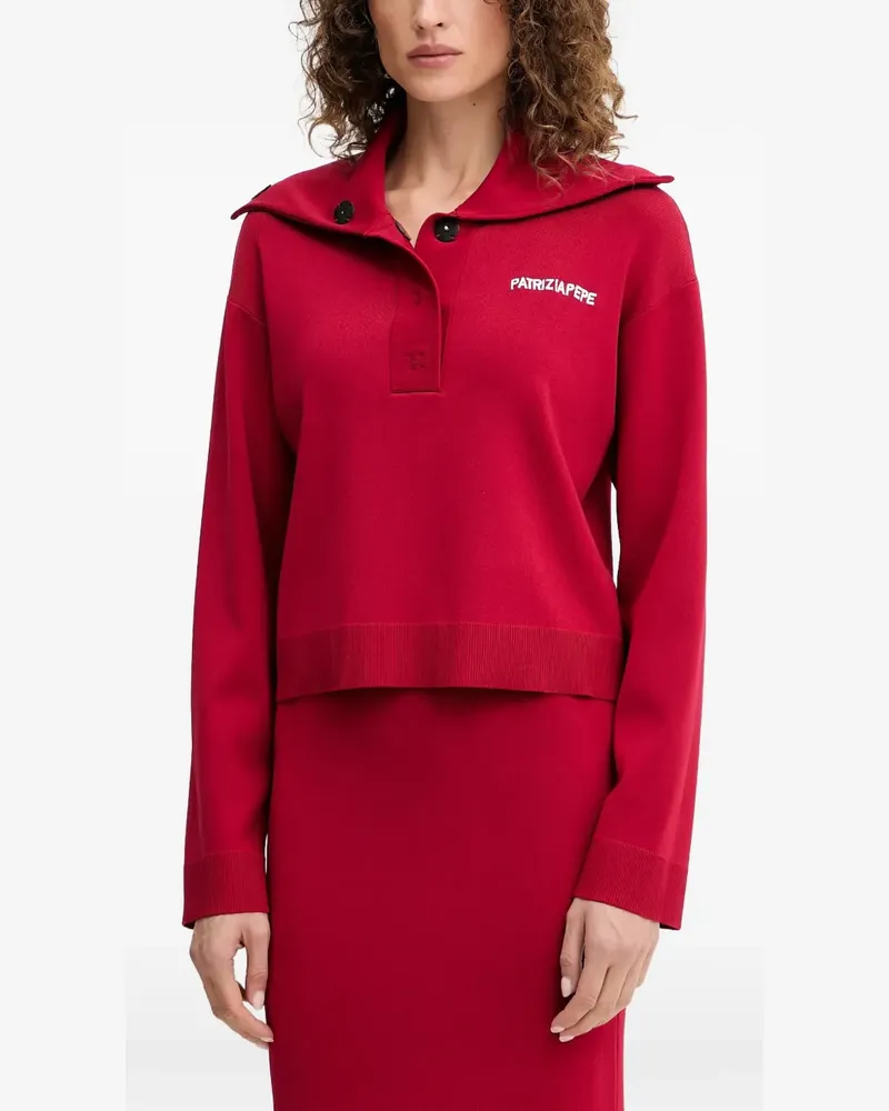 Patrizia Pepe Pullover mit Knöpfen - Rot Rot