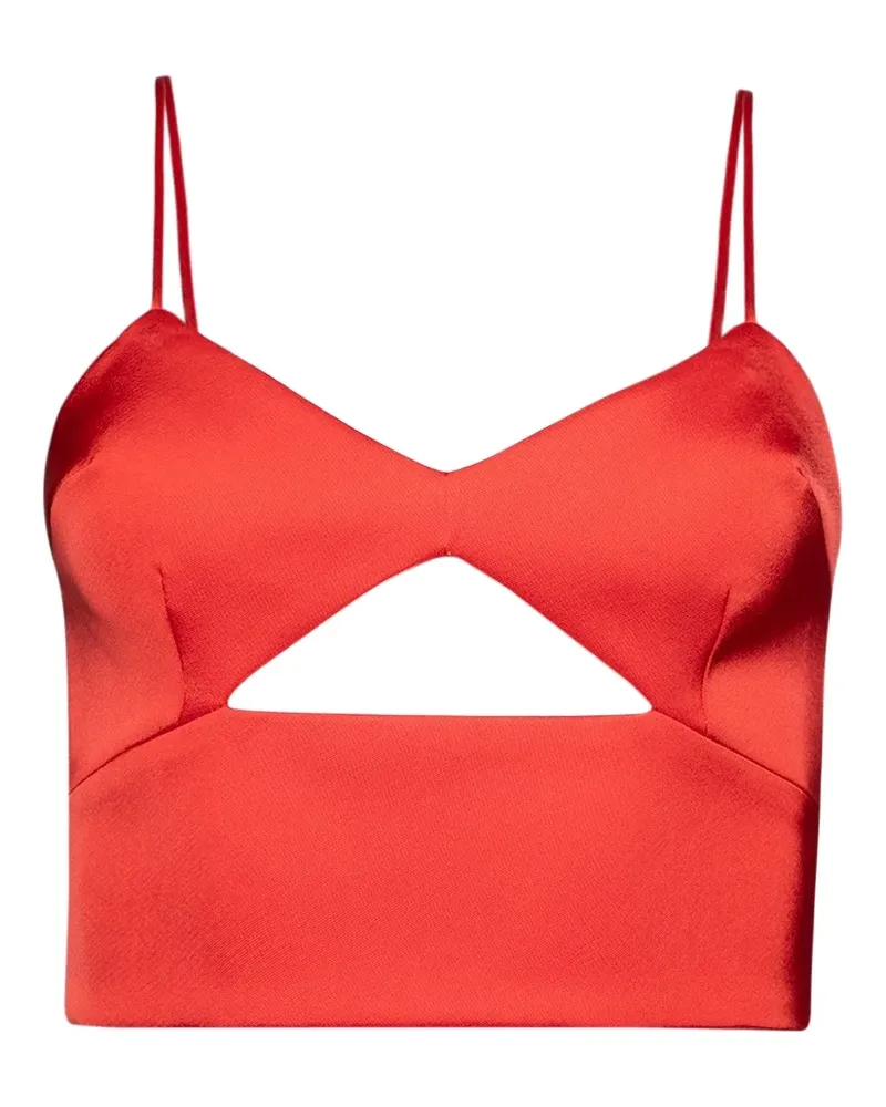 David Koma Top mit Cut-Outs - Rot Rot
