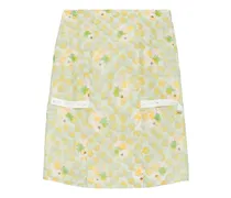 floral-print pocket midi skirt - Grün