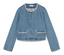 Strassverzierte Jacke - Blau