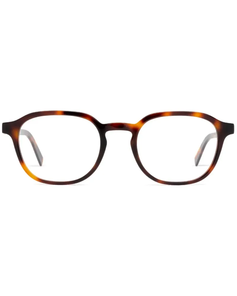 Ermenegildo Zegna Brille mit rundem Gestell - Braun Braun