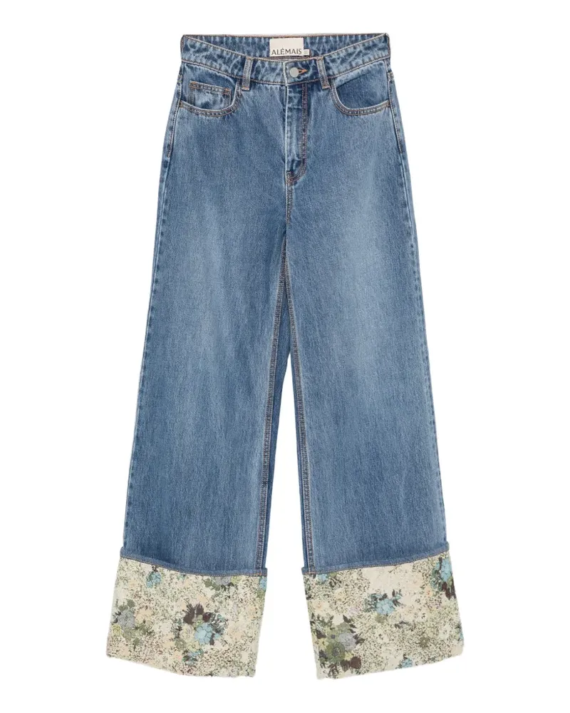 ALEMAIS Marcel Jeans mit Tapisserie-Bündchen - Blau Blau