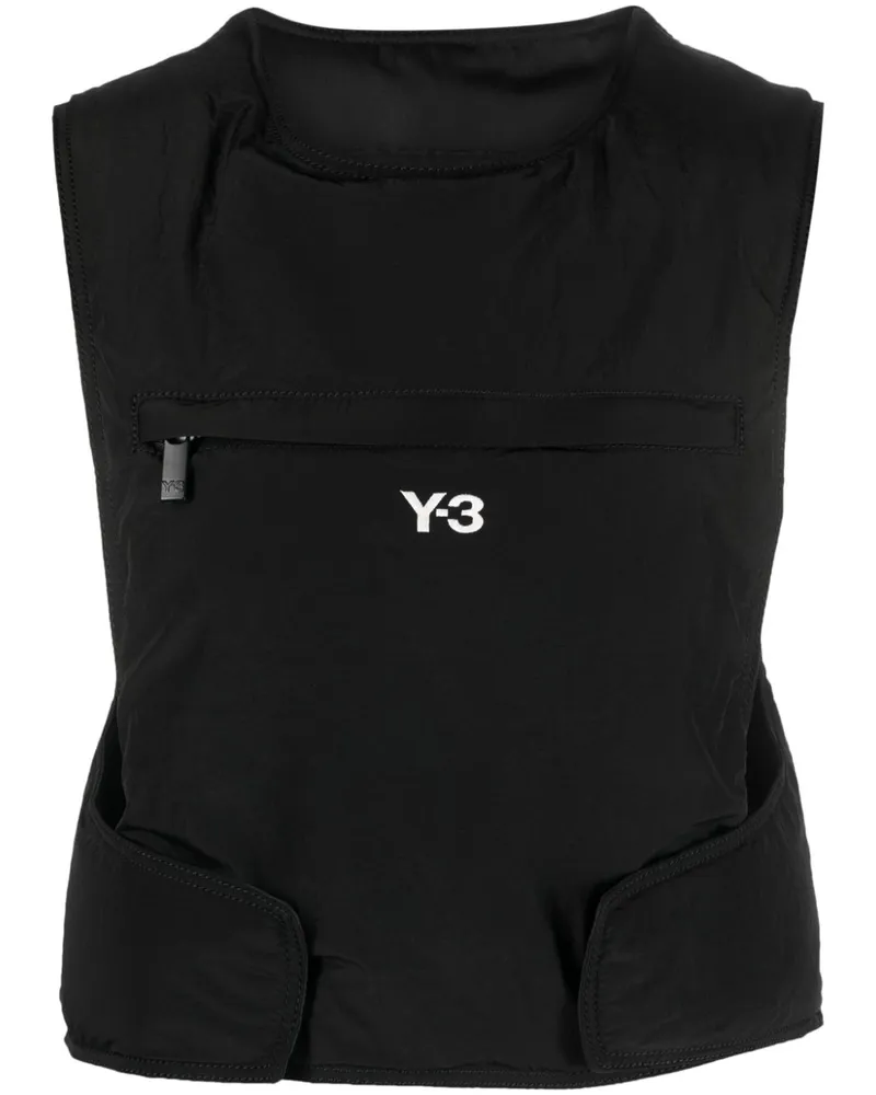 Y-3 Pullunder mit Logo-Stickerei - Schwarz Schwarz