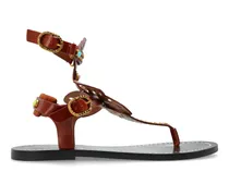 Boho Butterfly Römersandalen - Braun