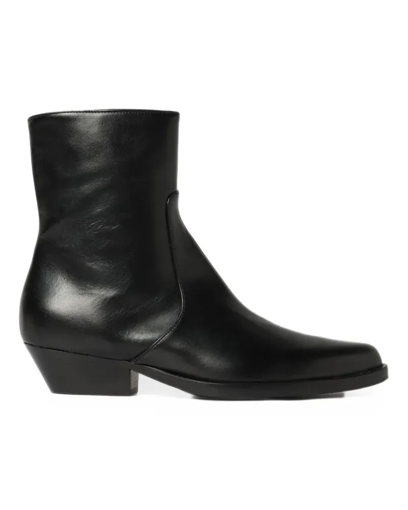 Anna F. side-zip leather ankle boots - Schwarz Schwarz