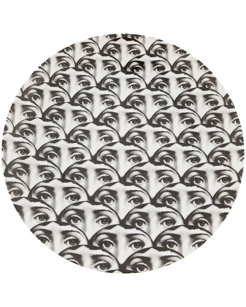 Fornasetti Wandteller mit Print Grau