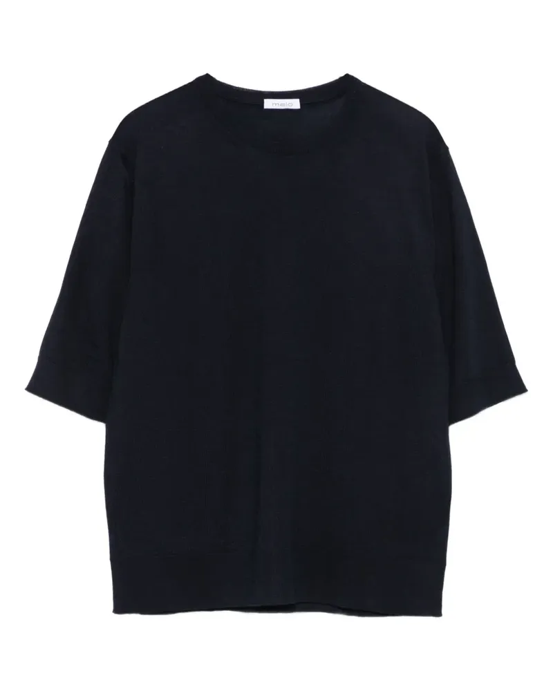 Malo Knit T-Shirt - Blau Blau