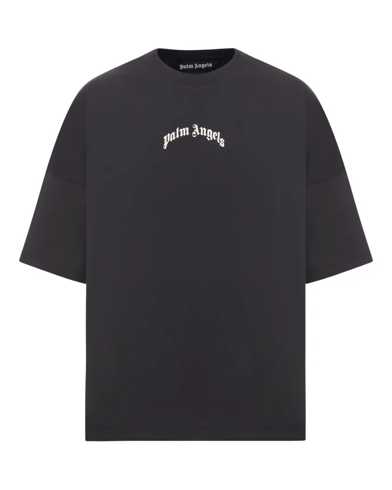 Palm Angels T-Shirt mit Logo - Schwarz Schwarz
