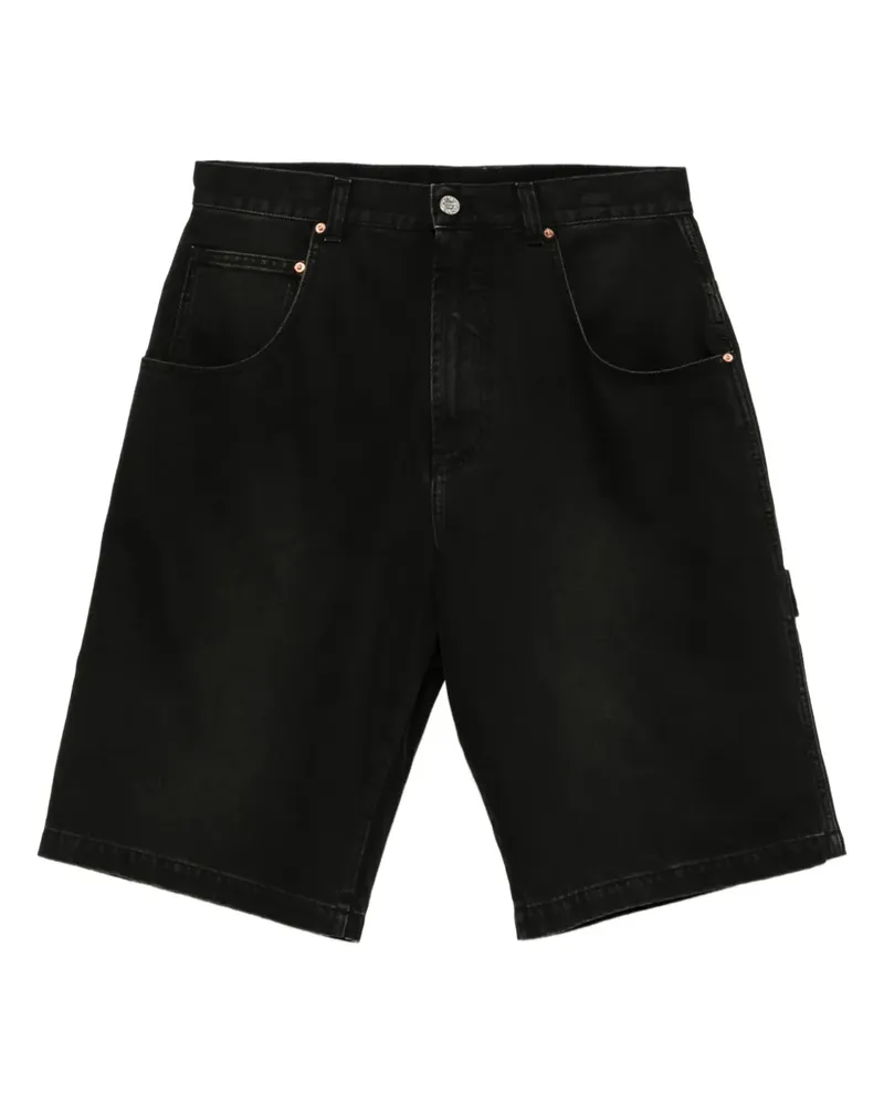 VETEMENTS Ausgeblichene Jeans-Shorts - Schwarz Schwarz