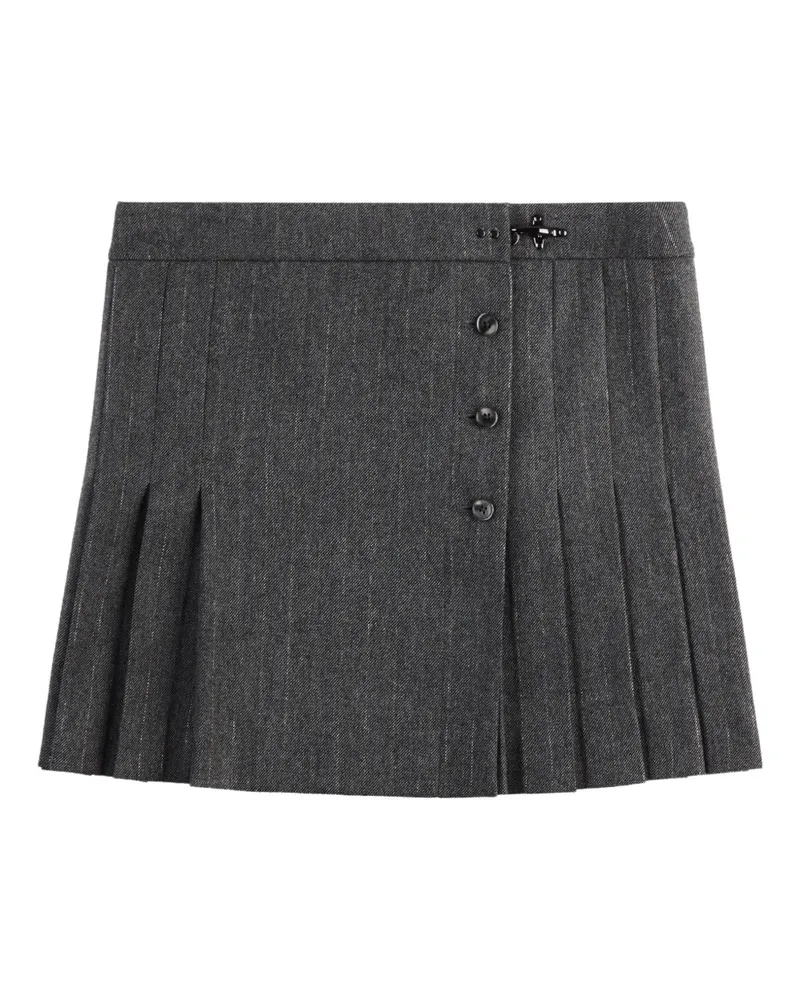 Fay buttoned pleated mini skirt - Grau Grau