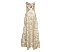 Brokat-Kleid mit Pailletten - Nude