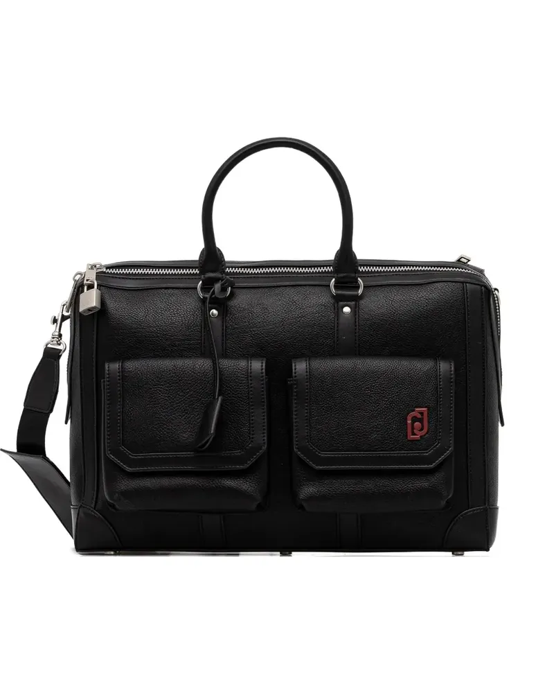 Liu Jo pocket logo laptop bag - Schwarz Schwarz
