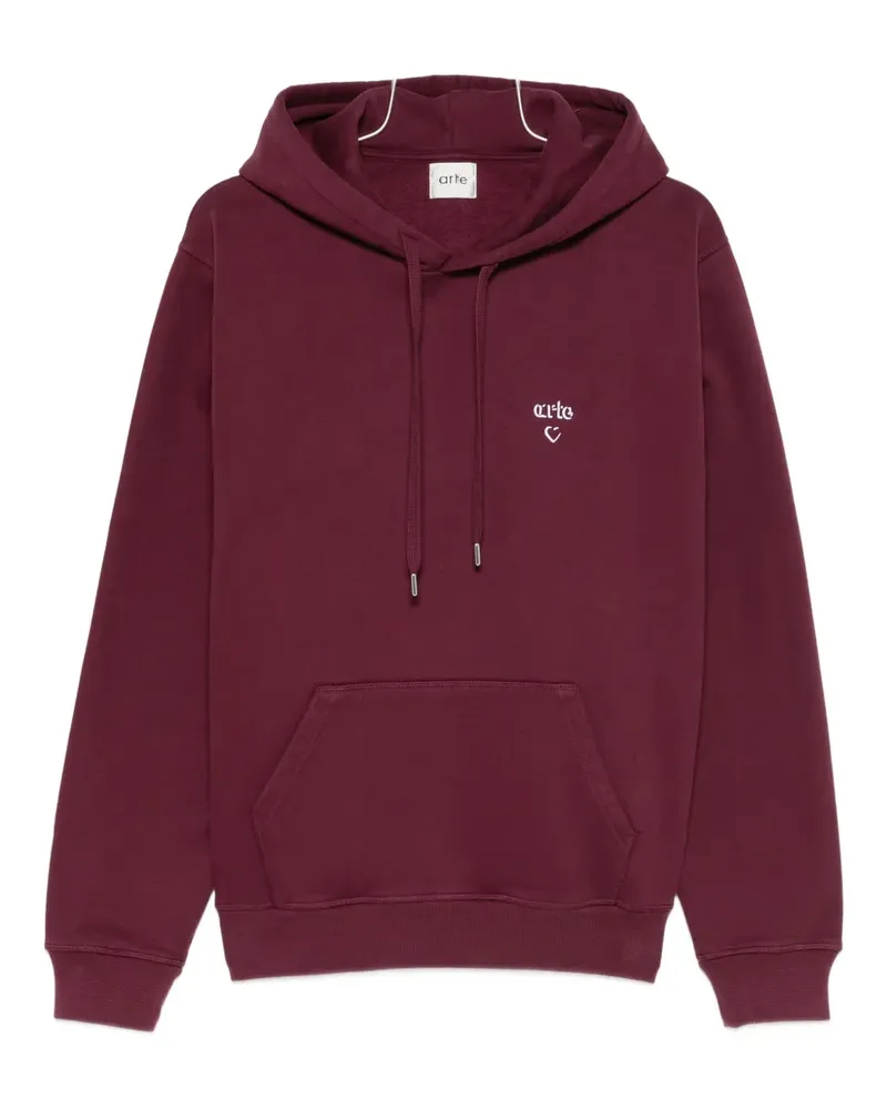 Arte Antwerp embroidery-logo hoodie - Violett Violett