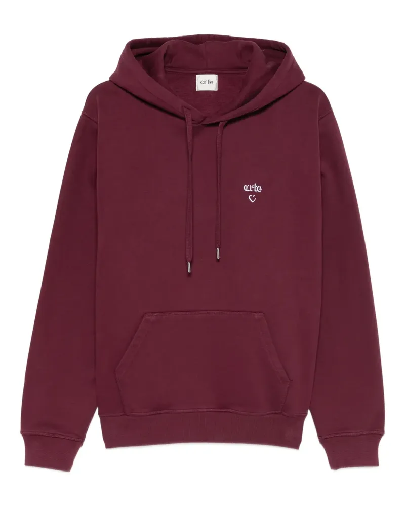 Arte Antwerp Hoodie mit Logo-Stickerei - Violett Violett