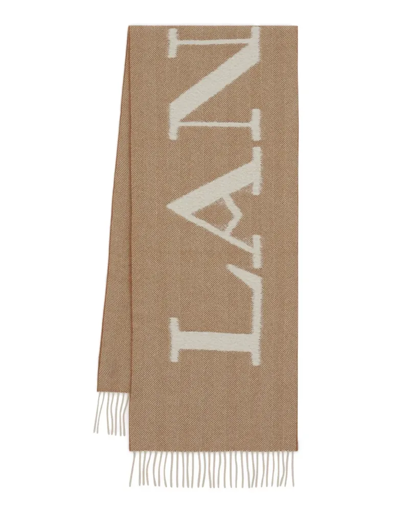 Lanvin Schal mit Fischgrätenmuster - Nude Nude