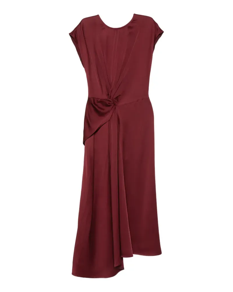 Victoria Beckham Aria twist-detail midi dress - Rot Rot