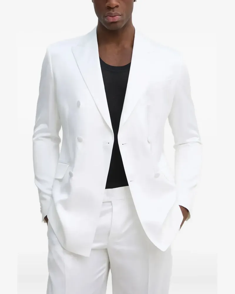 Karl Lagerfeld Doppelreihiges Sakko - Weiß Weiß