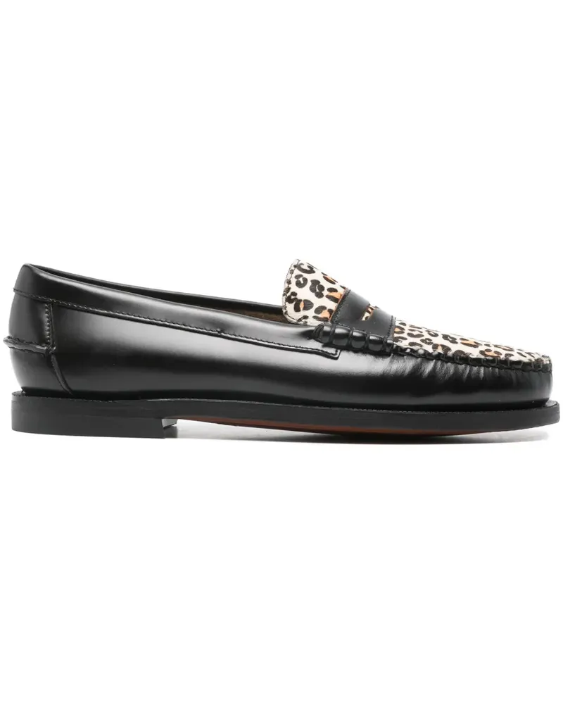 Sebago leopard-pattern loafers - Schwarz Schwarz