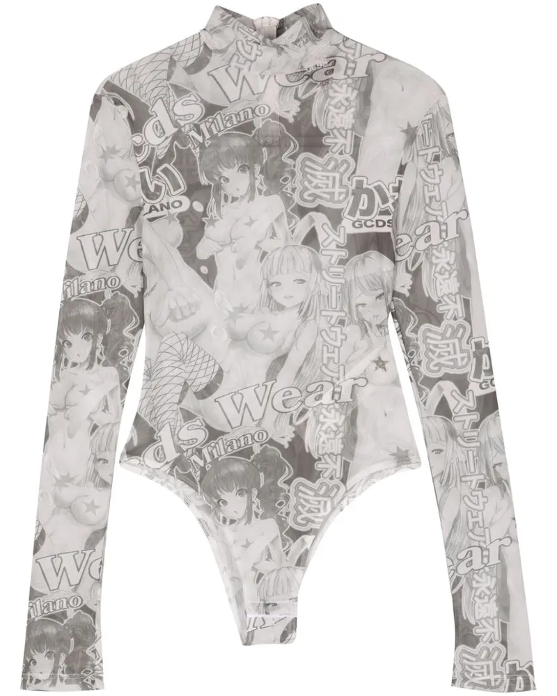 GCDS Body mit Print - Grün Grün