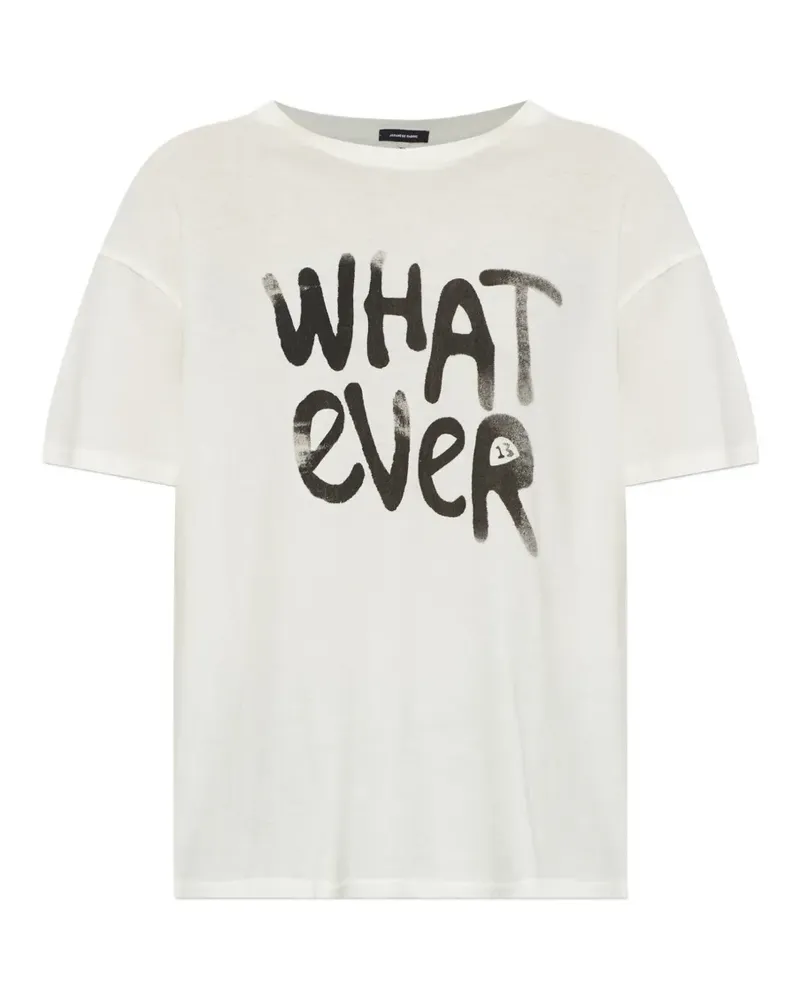 R13 T-Shirt mit Slogan-Print - Nude Nude