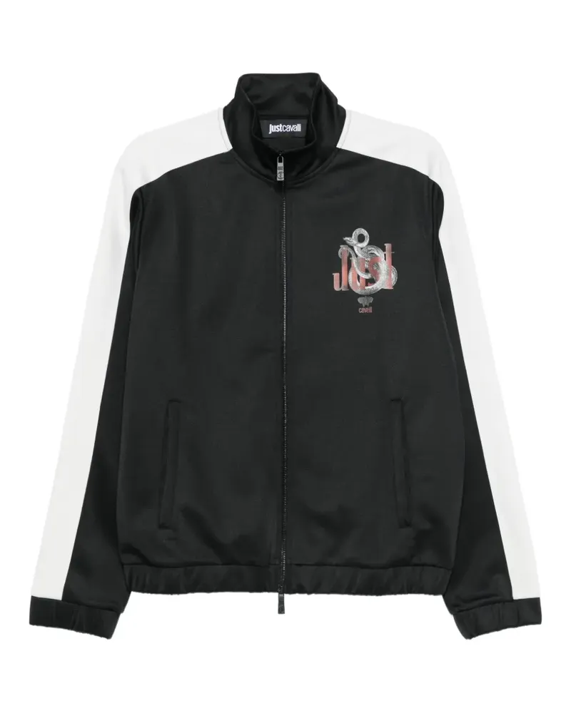 Just Cavalli Sportjacke mit Logo-Print - Schwarz Schwarz