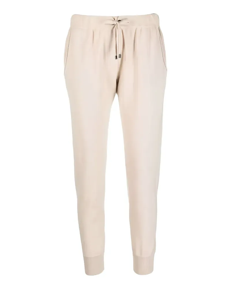 Brunello Cucinelli drawstring wool track pants - Nude Nude