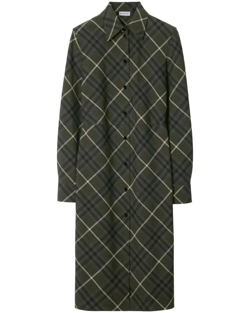 Burberry Hemdkleid mit Karomuster - Grau Grau