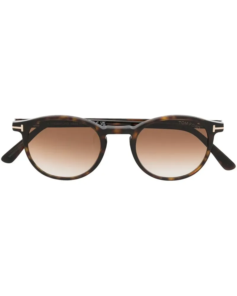 Tom Ford Sonnenbrille mit rundem Gestell - Braun Braun