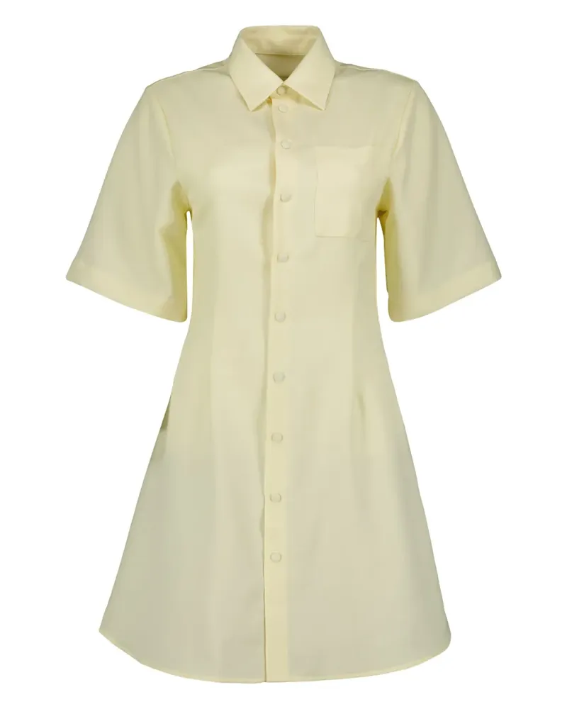 AMI Paris Hemdkleid aus Wolle - Gelb Gelb