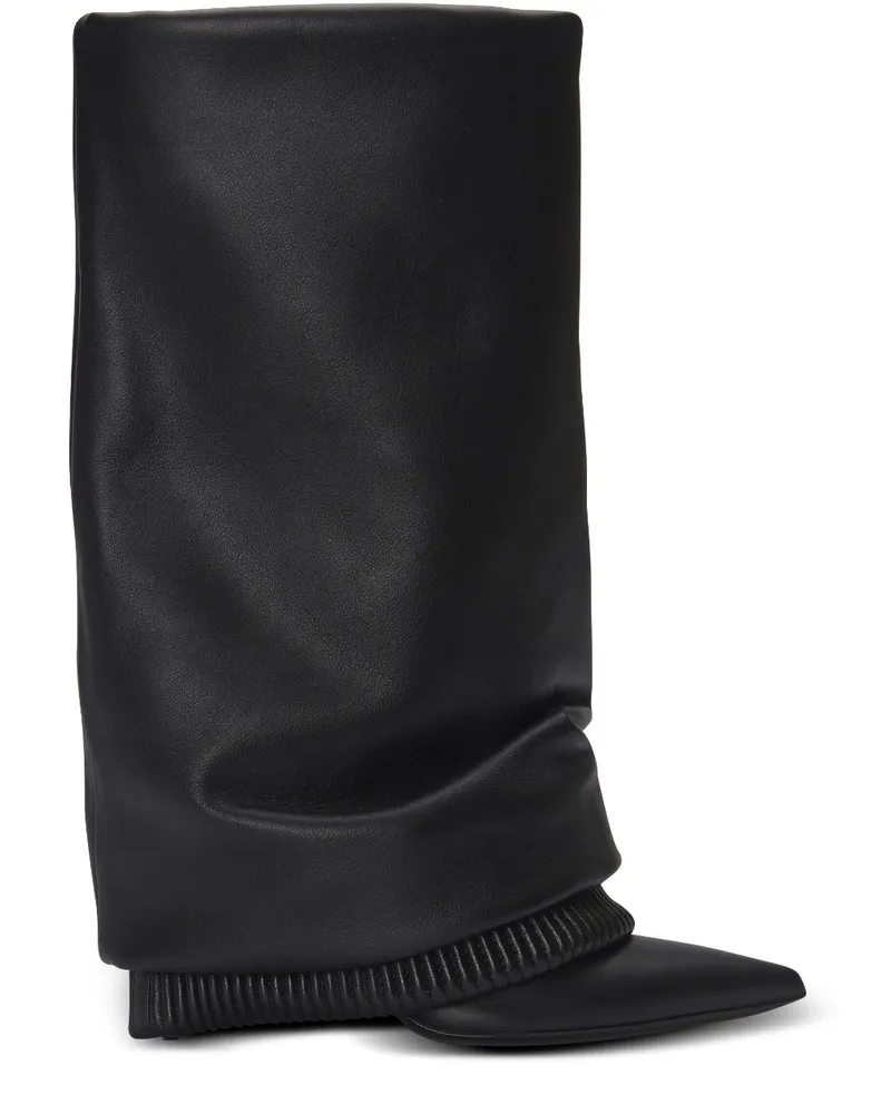 Balmain Drapierte Stiefel - Schwarz Schwarz