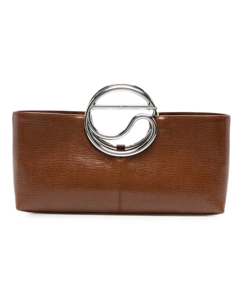 COPERNI lizard-effect clutch bag - Braun Braun
