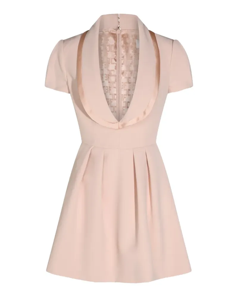 Elisabetta Franchi pleated mini satin-trim dress - Rosa Rosa