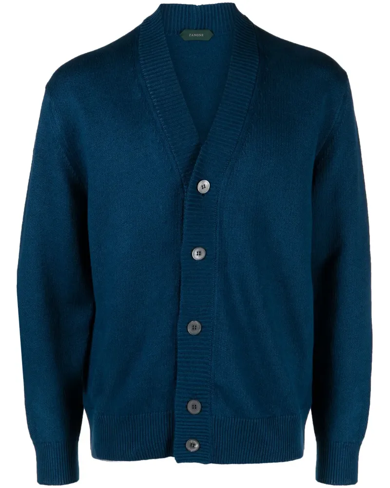 Zanone Cardigan mit V-Ausschnitt - Blau Blau
