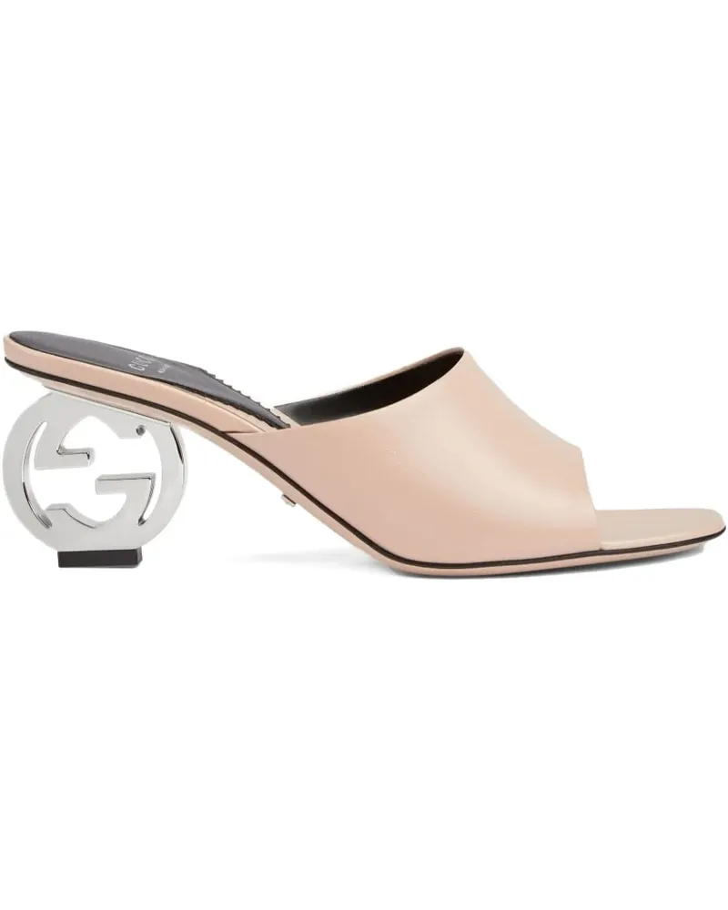 Gucci GG Signature Sandalen mit GG-Absatz 70mm - Nude Nude