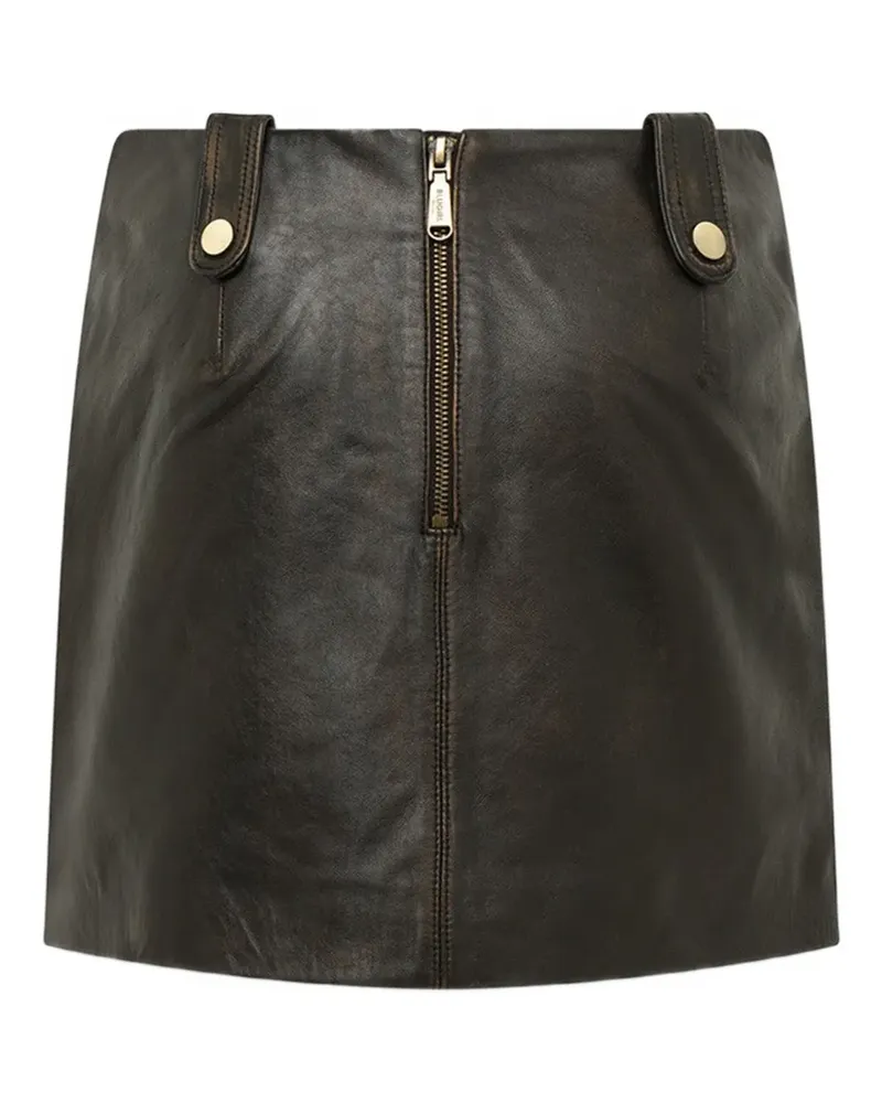Blumarine Minirock aus Leder - Braun Braun
