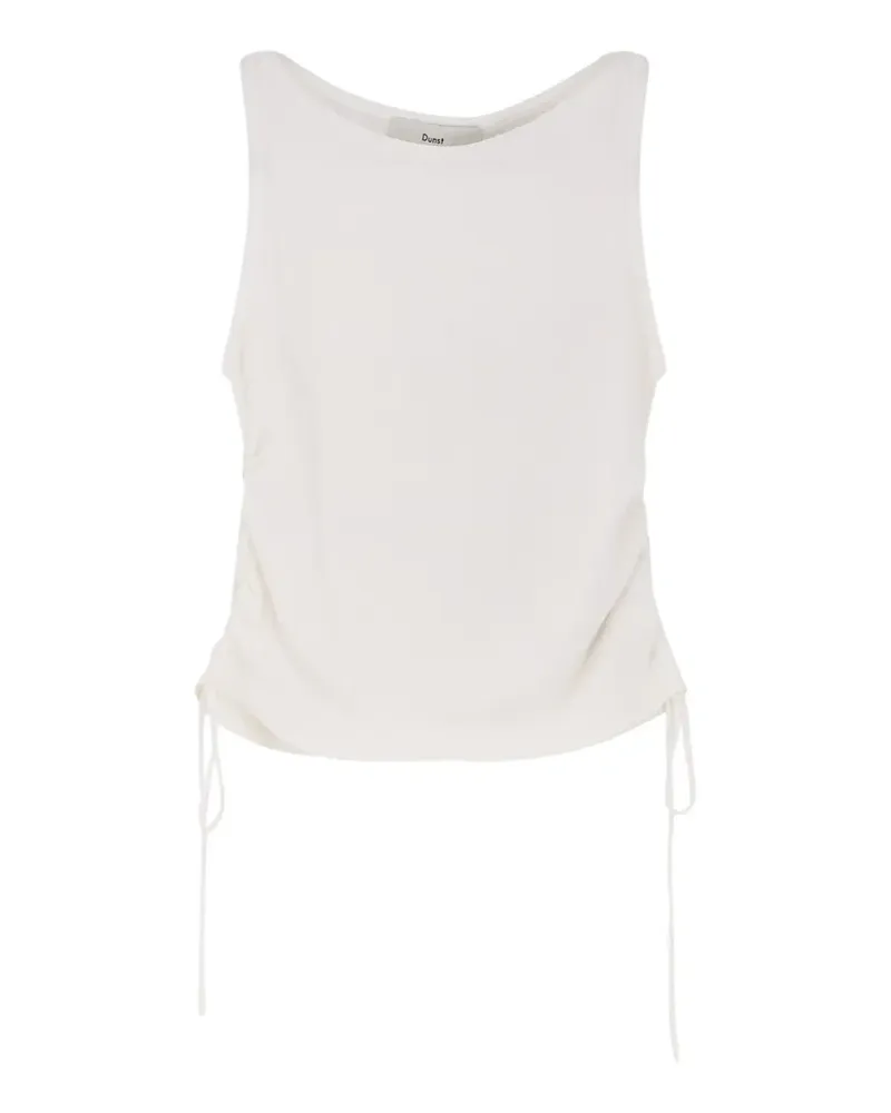 Dunst side-drawstring ribbed-trim top - Nude Nude