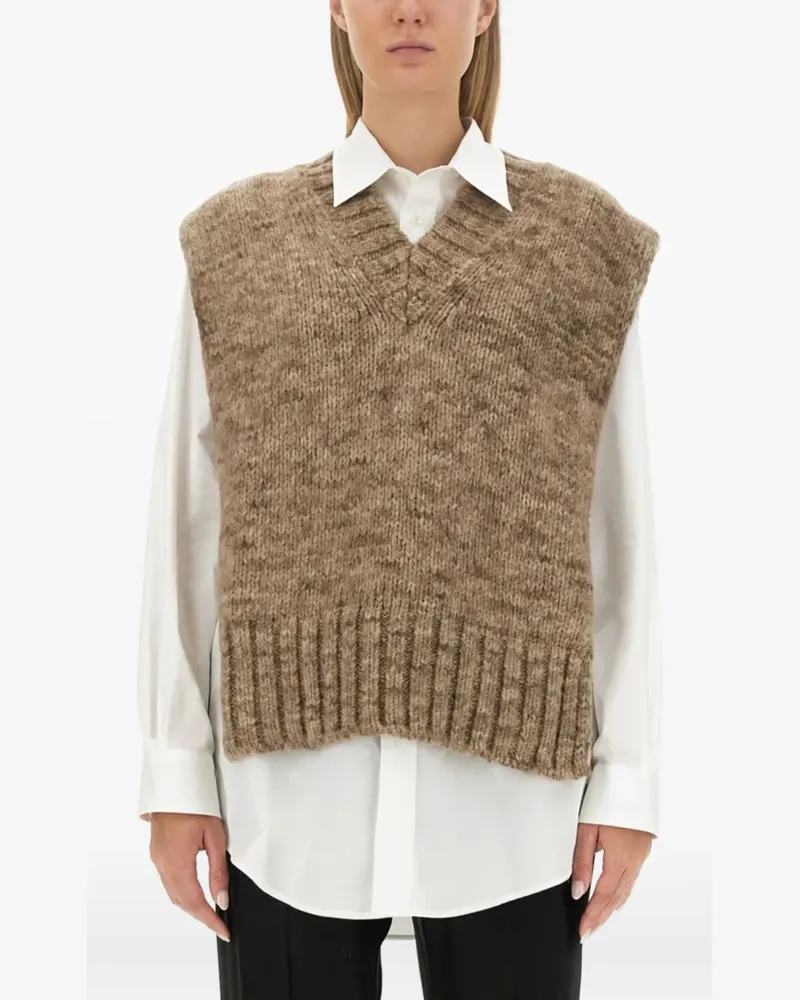 Maison Margiela Pullunder mit V-Ausschnitt - Braun Braun