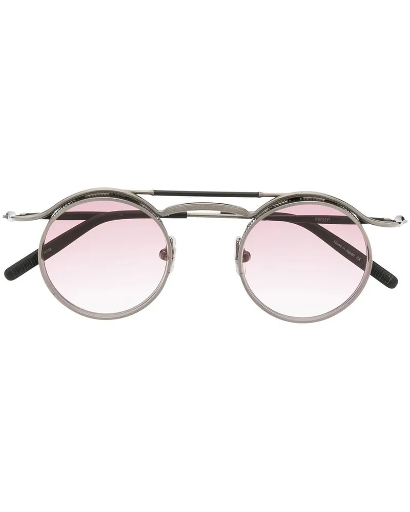 MATSUDA Sonnenbrille mit rundem Gestell Silber