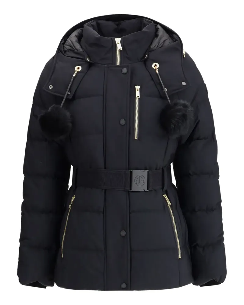 Moose Knuckles Cambria belted buffer jacket - Schwarz Schwarz