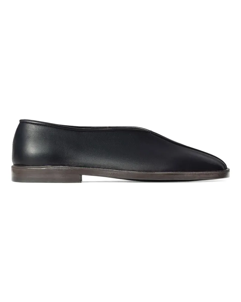 Christophe Lemaire Loafer mit eckiger Kappe - Schwarz Schwarz