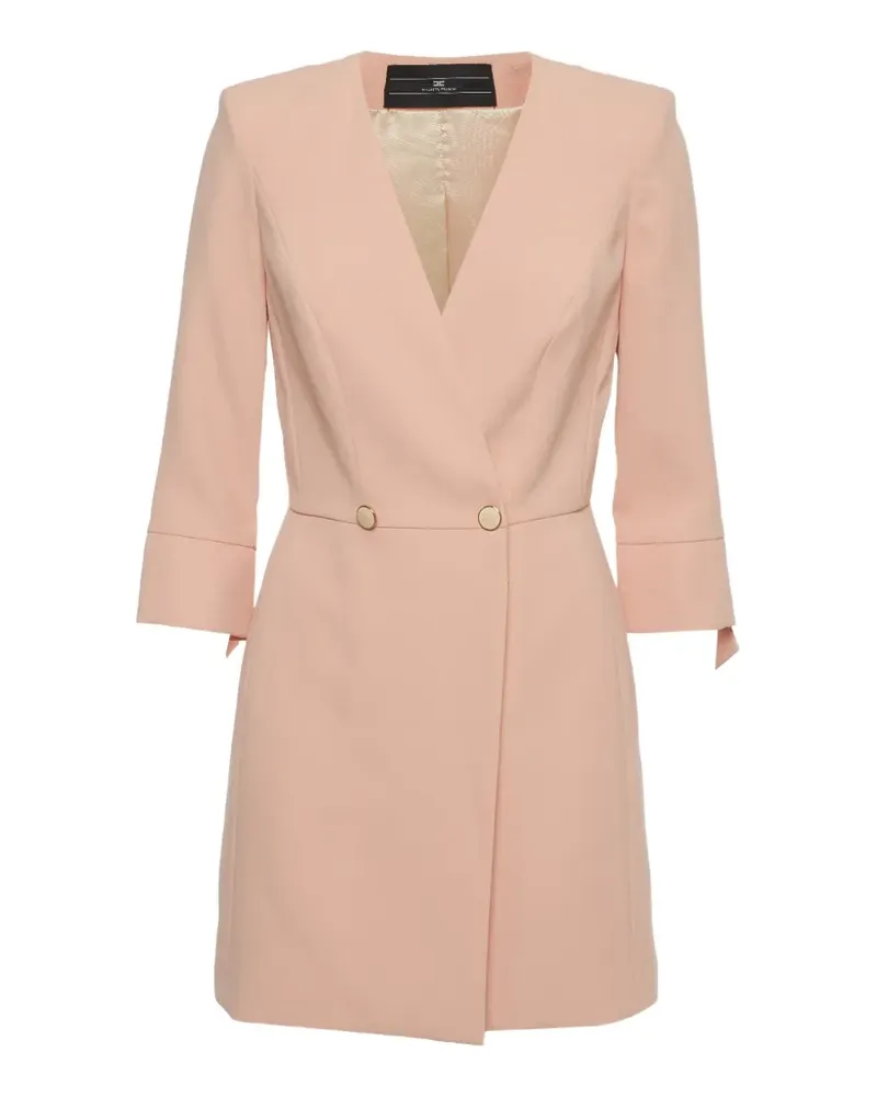 Elisabetta Franchi Doppelreihiges Minikleid aus Krepp - Rosa Rosa